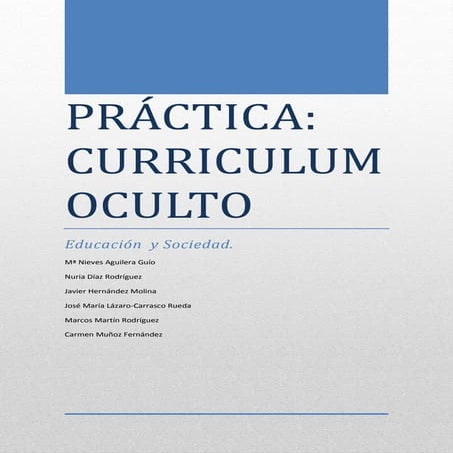Currículum Oculto