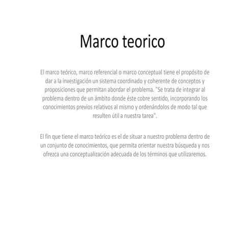Marco teorico