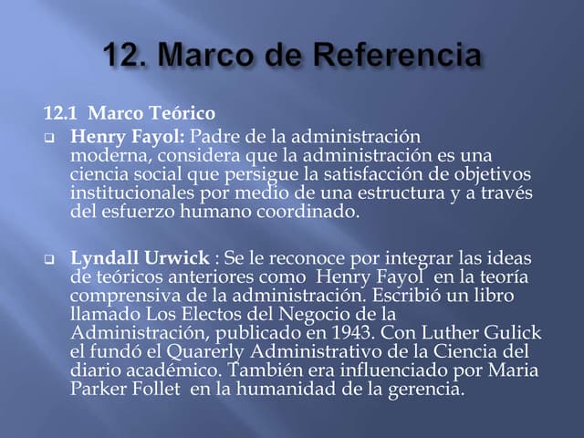 Marco teorico
