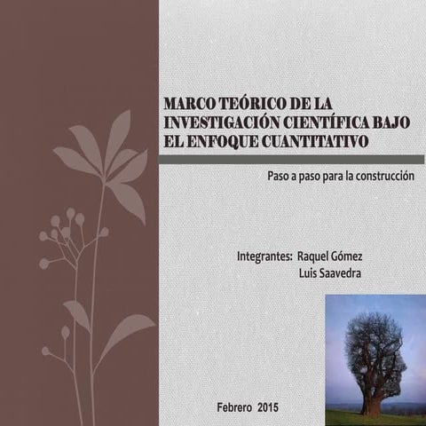 Marco teorico. enfoque cuantitativo.  (raquel gómez y luis saavedra) 2015