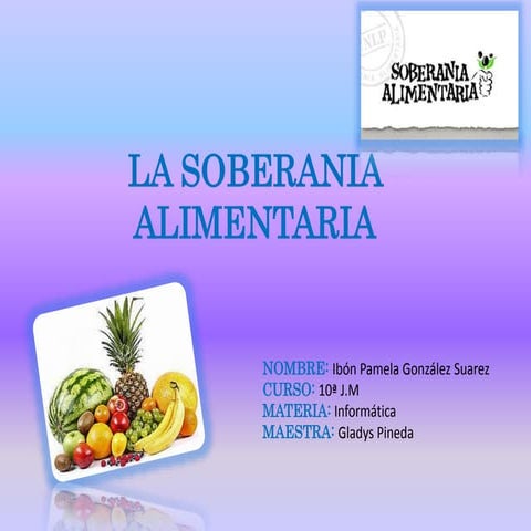 SOBERANIA ALIMENTARIA