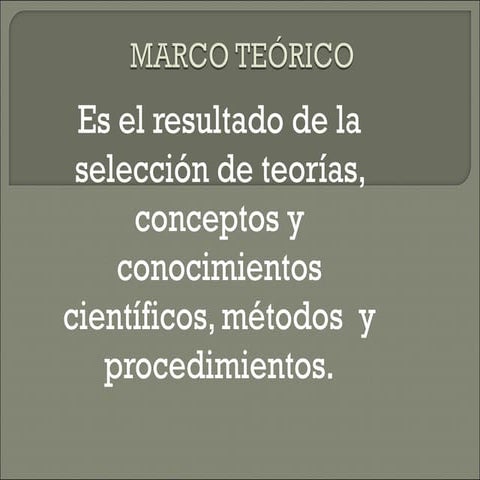 Marco teórico