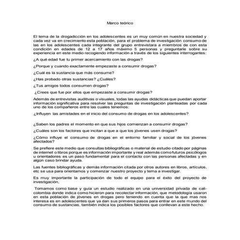 Marco teórico 