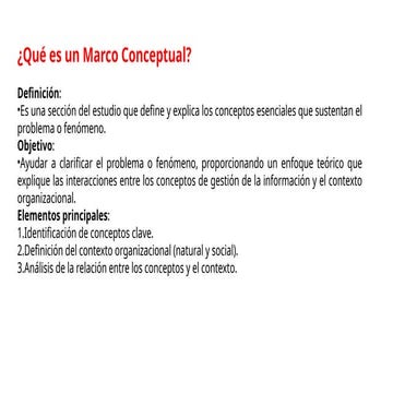 MARCO TEÓRICO- Documento referencial para elaborar el marco conceptual
