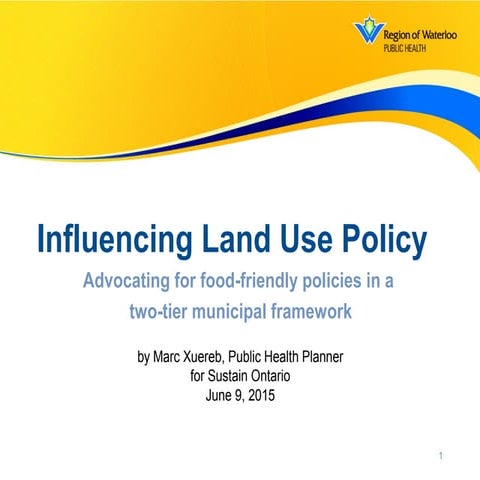 Marc Xuereb: influencing land use-policy June 9