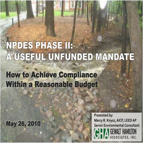 NPDES Phase II:How to Achieve Compliance