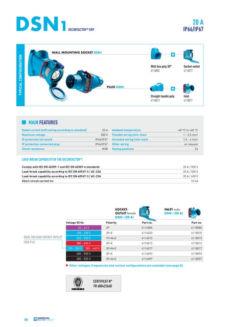 Marechal DX ATEX Plugs & Sockets - Marechal DX Metal Decontactor For ...