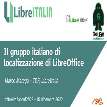 Il gruppo italiano di localizzazione di LibreOffice - Marco Marega