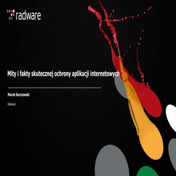 PLNOG 17 - Marek Karczewski - Mity i fakty skutecznej ochrony aplikacji inter...
