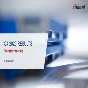 Marel Q4 2020 Investor Presentation