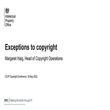 Exceptions to Copyright | PPTX