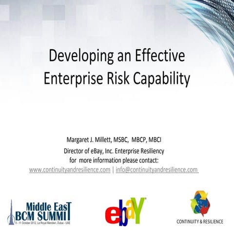 Risk and Business Continuity Management | PPTX