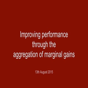 The Aggregation of Marginal Gains in Software Engineering