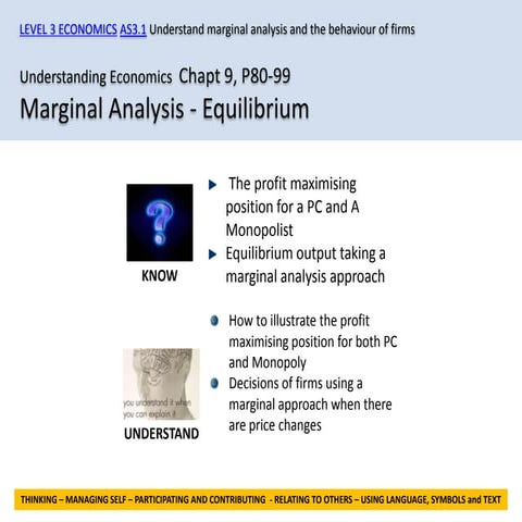 Marginal analysis
