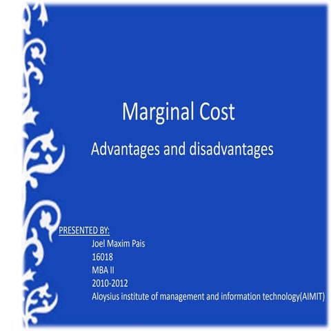 Marginal cost