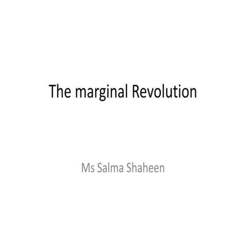 Marginal revolution