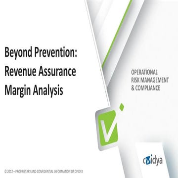 Smart Margin Analytics: Why Bolting on a Margin Assurance Capability to an Ex...
