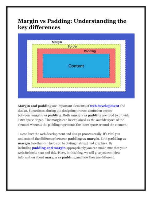 Css margin and padding property | PPT