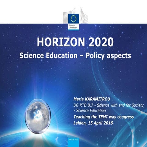 Horizon 2020 - Science Education - Policy Aspects