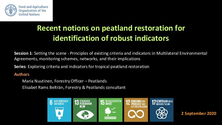 thumbnail of  Recent notions on peatland restoration for identification of robust indicators