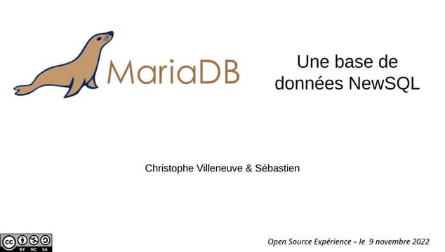 MariaDB une base de donnees NewSQL