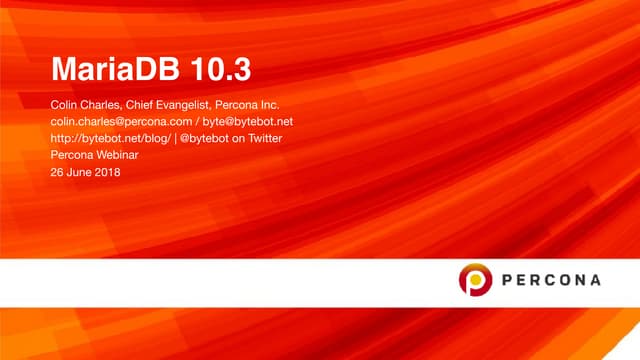 What is MariaDB Server 10.3?