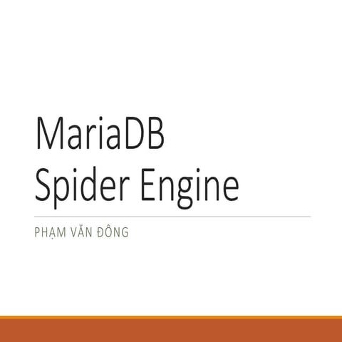 Maria db spider engine