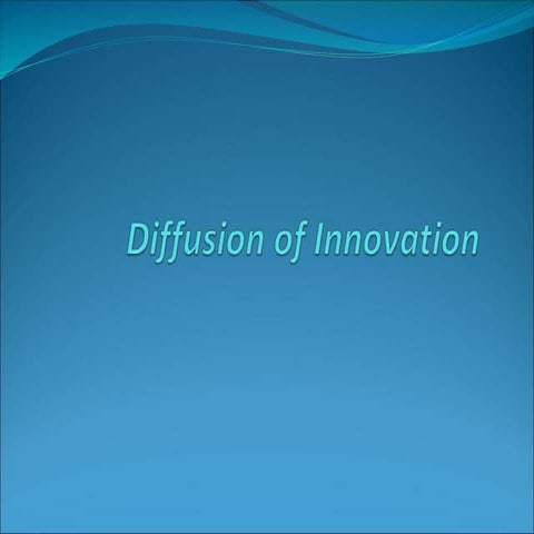Marketing of Diffusion