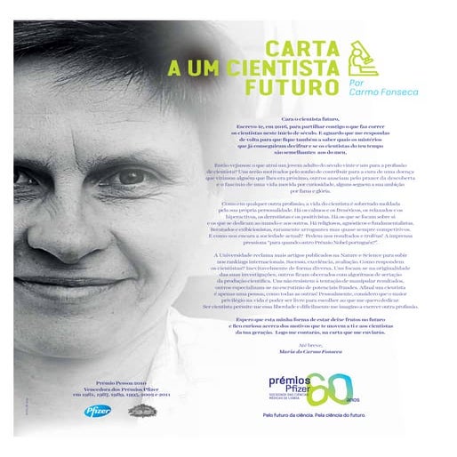 Maria do Carmo Fonseca - Carta a um Cientista Futuro