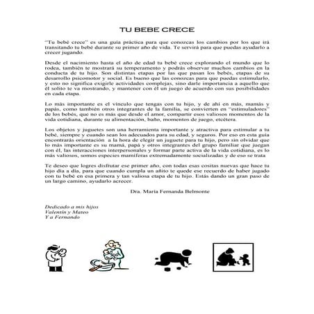 Maria fernanda belmonte   tu bebé crece