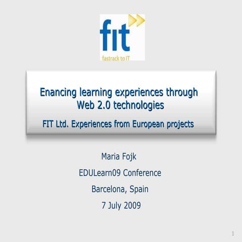 Maria Fojk Edu Learn Conference Presentation