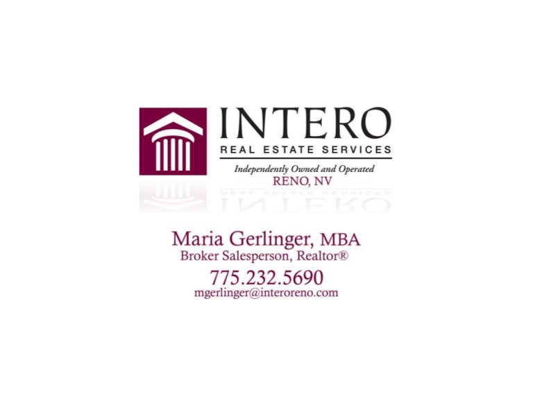 Maria Gerlinger At Intero Real Estate Services Reno