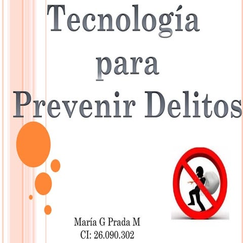 tecnologia para prevenir delitos | PDF