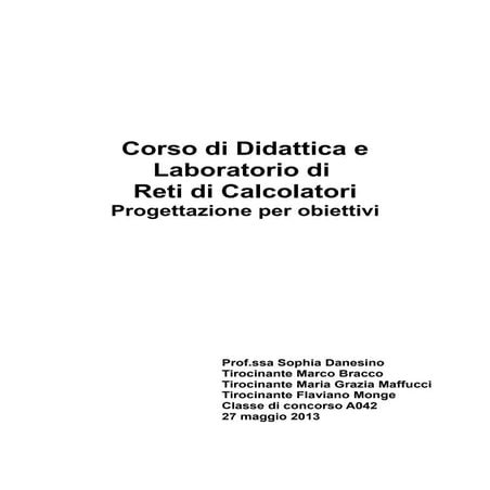 Maria Grazia Maffucci - relazione reti: progettazione per obiettivi