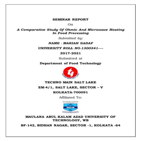 A comparative study between ohmic and microwave heating in food processing