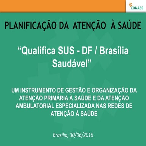 Qualifica SUS - DF / Brasília Saudável