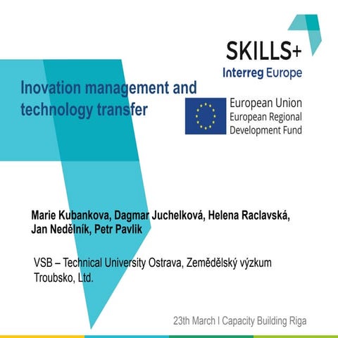 Innovation management and technology transfer