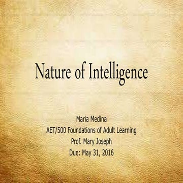 Nature of intelligence