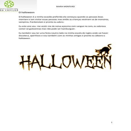 Maria monteiro 4 ano