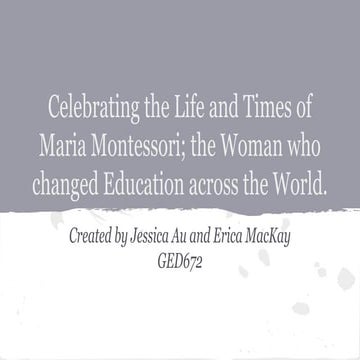 Maria montessori 