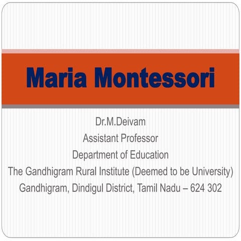 Maria montessori