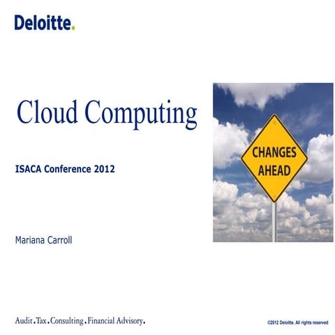 cloud computing - isaca conference 2012