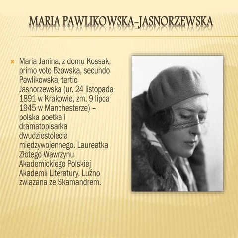 Maria Pawlikowska Jasnorzewska | PPTX