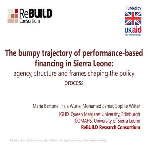 The bumpy trajectory of performance-based financing in Sierra Leone _ agency,...