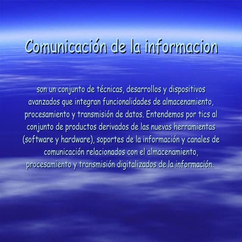 comunicacion de la informacion