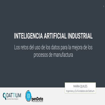 Maria Quiles - Inteligencia Artificial Industrial