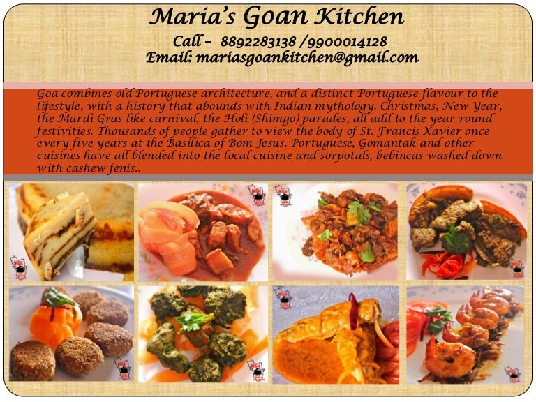 Maria S Goan Kitchen Menu Maria S Goan Kitchen Menu
