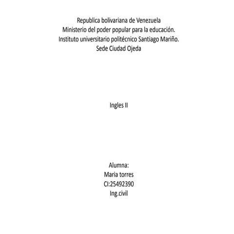 Maria torres ingles II