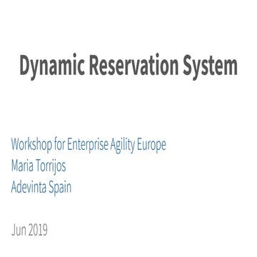 Maria Torrijos | Dynamic Reservations System Management