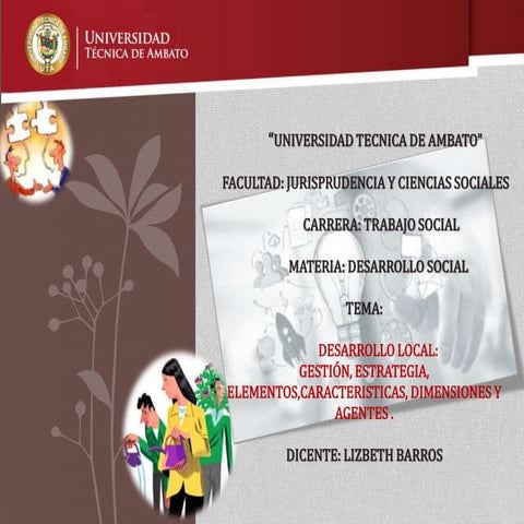           DESARROLLO LOCAL: GESTIÓN, ESTRATEGIA,  ELEMENTOS,CARACTERISTICAS,...